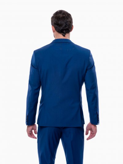 Pánsky oblek, 100% vlna, modrý
