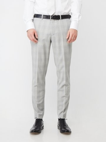 Pánske nohavice, 100% vlna, svetlo sivé