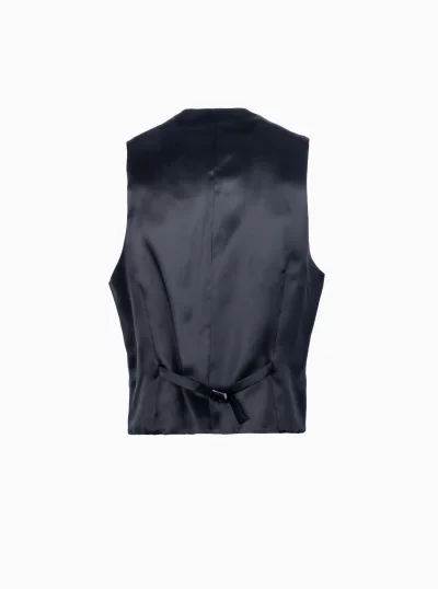 Pánsky oblek s vestou, 100% vlna, čierny