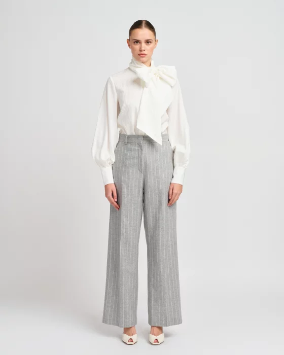 Dámske elegantné nohavice TANISHA šedé