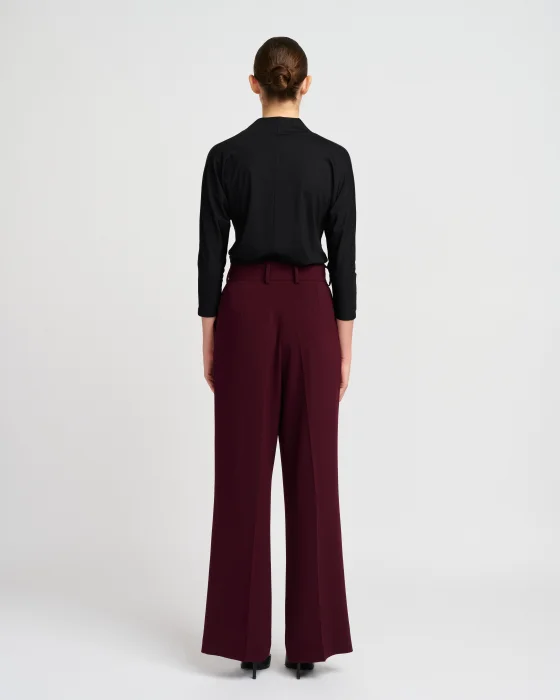Dámske elegantné nohavice TAYLEE bordové