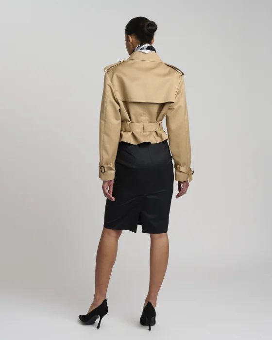 Dámsky crop trenčkot JILL camel