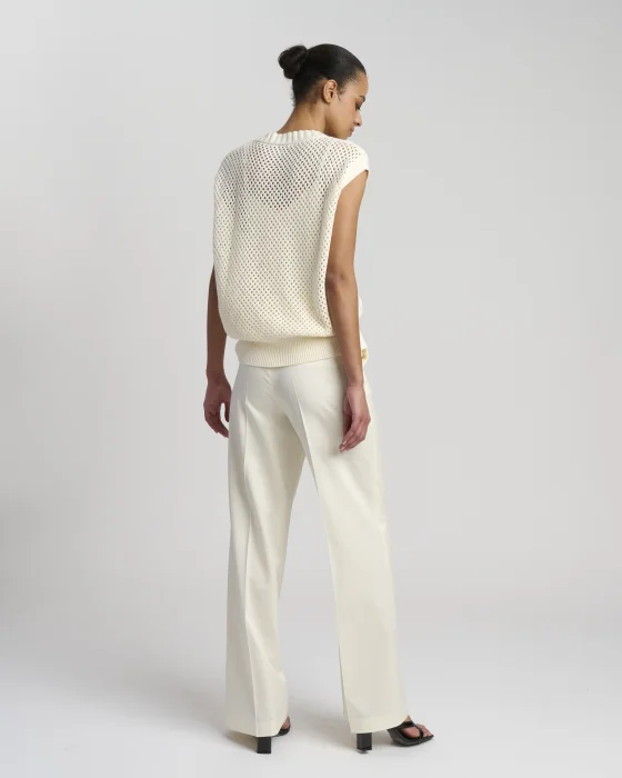 Dámske elegantné nohavice TANISHA off white