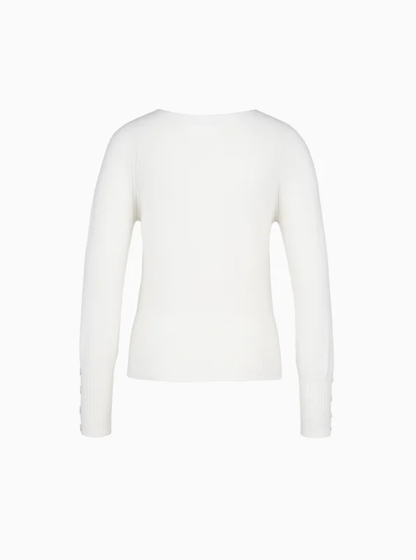 Dámský pulovr v off-white T9974459