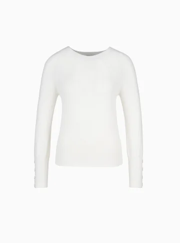 Dámský pulovr v off-white T9974459