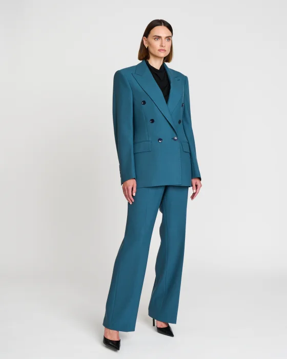 Elegantní dámské kalhoty TALINA petrolejové